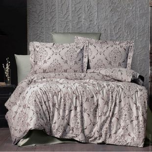 Постільна білизна євро Arya Arya Vogue Органік Жаккард Paris AR-A107256-Anthracite-Gray 200&times;220 см сірий антрацит 4433363 фото
