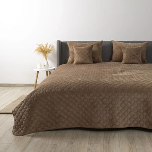 Покривало євро максі ТЕП Velour Ромб круглий 4-00518_22386 240&times;260 см капучино 4794681 фото