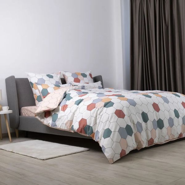 Постільна білизна двоспальна ТЕП Happy Sleep Барвисті стільники 2-03795-28992 180&times;215 см 4754699 фото