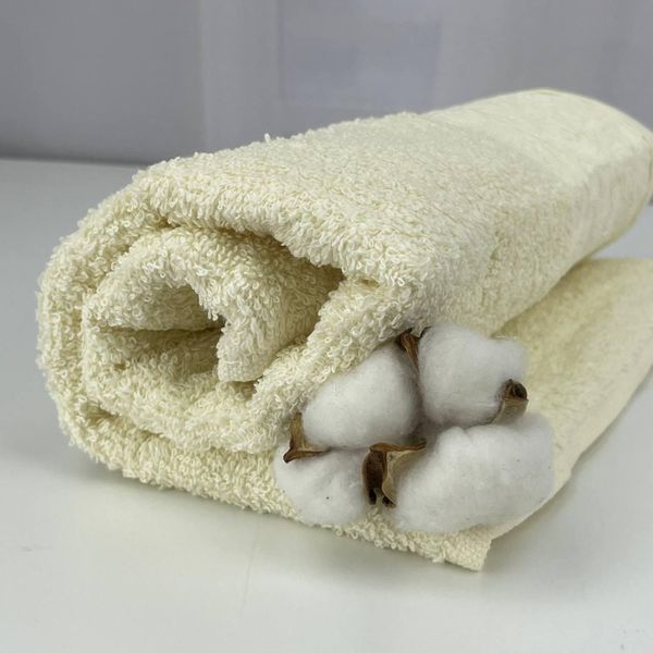 Рушник для обличчя махровий Febo Vip Cotton Botan Туреччина 6399 молочний 50&times;90 см 4325474 фото