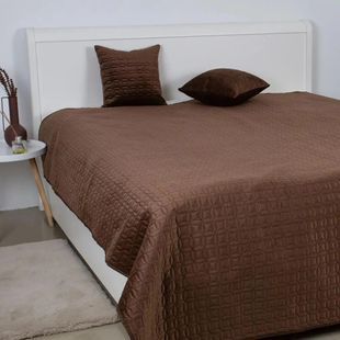 Покривало двоспальне ТЕП Velour Мозаика 4-00516_36185 180&times;240 см коричневе 5261888 фото