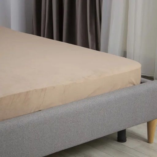 Двоспальне простирадло на резинці ТЕП VELOUR 2-04756_33916 160&times;200 см капучино 5192266 фото