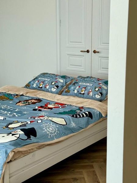 Постільна білизна двоспальна Dushka Home Сатин Плюш 21360 180&times;215 см 5148670 фото