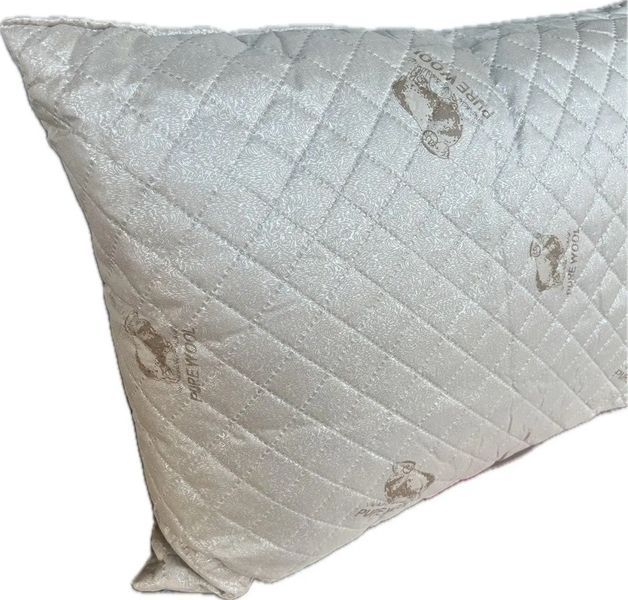 Подушка стьобана з натуральної овчини Leri Max Pure Wool 21507 50&times;50 см бежева 5150431 фото