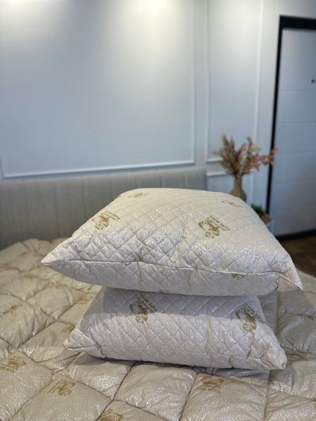 Подушка стьобана з еко овчини Leri Max Pure Wool 21506 50&times;50 см бежева 5150430 фото